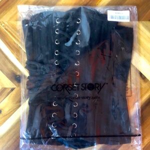 SINGLE LAYER LONGLINE UNDERBUST CORSET IN BLACK